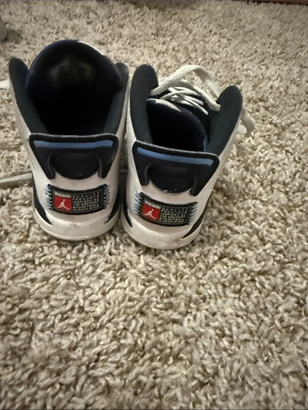 Jordan Kids High-Top Sneakers in Light Blue, White and Black
